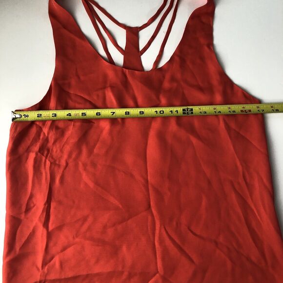 Parker Womens Silk Tank Scoop Neck Sleeveless Racerback Strappy Melon Small NWT - Picture 4 of 12